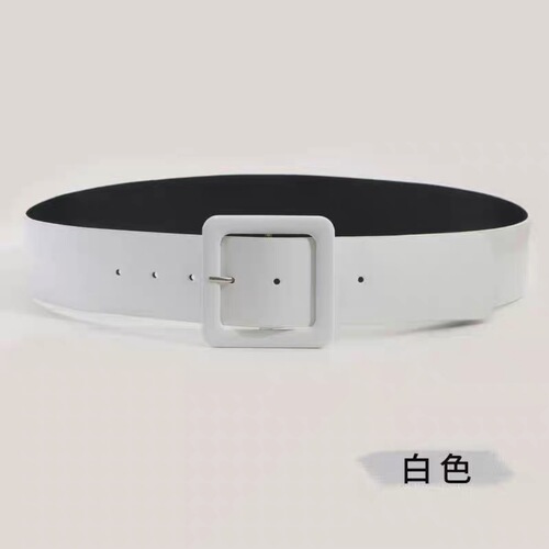 Fashionable unisex wide belt for women, suitable for dresses, coats, and sweaters, slimming effect, Korean style.