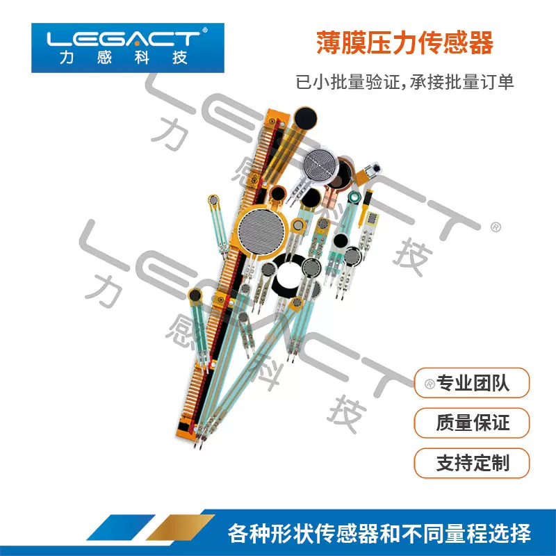力感薄膜压力传感器柔性高灵敏触觉电阻传感器FSR多型号现货