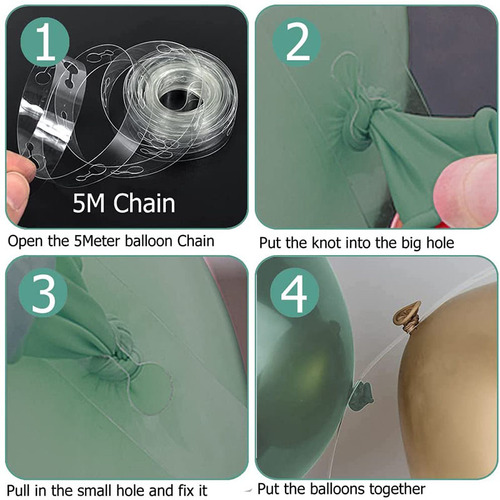 Cross-border new retro green latex balloon package children's birthday party decoration supplies balloons