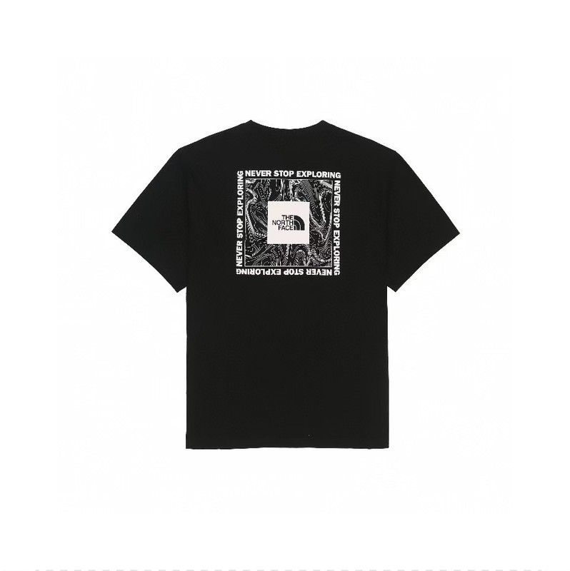 NTノースフェイスの純綿Tシャツの正しいバージョン、男性と女性用、カップル向けの同じスタイル、トレンディなプリント、幅広で多用途、カジュアル半袖|undefined