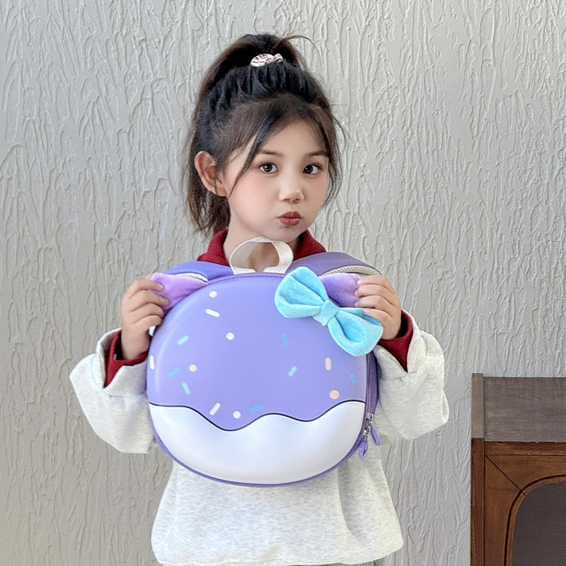 Jardín de infantes bebé mochila de huevo lindo gato oídos mochila de niños y niñas impresión dulce mochila de niños