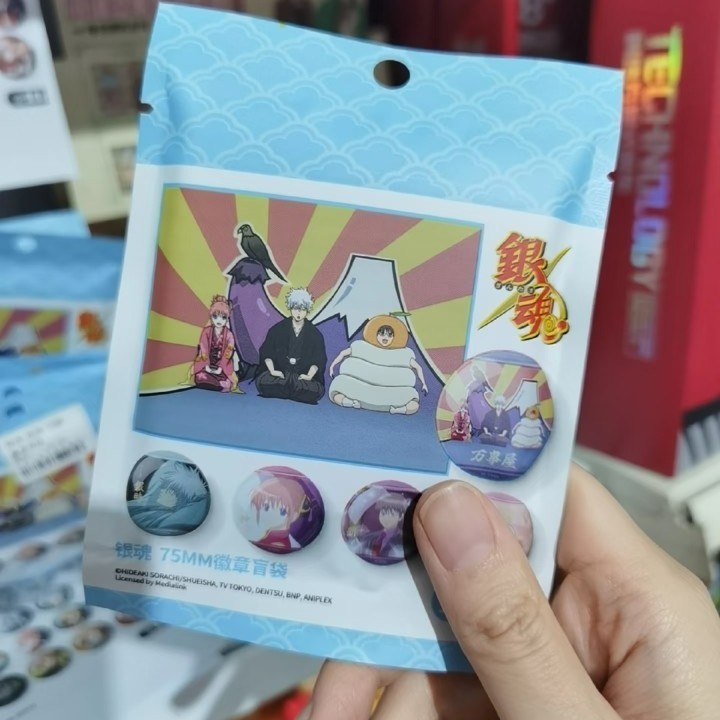 正規認定銀魂ブラインドドロー75MMホットスタンピングスキンフィルム二次元アニメーションバッジ周辺機器在庫卸売|undefined
