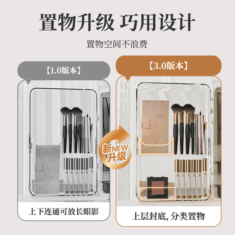 Haixing ins estilo caja de joyería de escritorio hogar transparente productos para el cuidado de la piel gabinete de almacenamiento cajón a prueba de polvo caja de almacenamiento de cosméticos