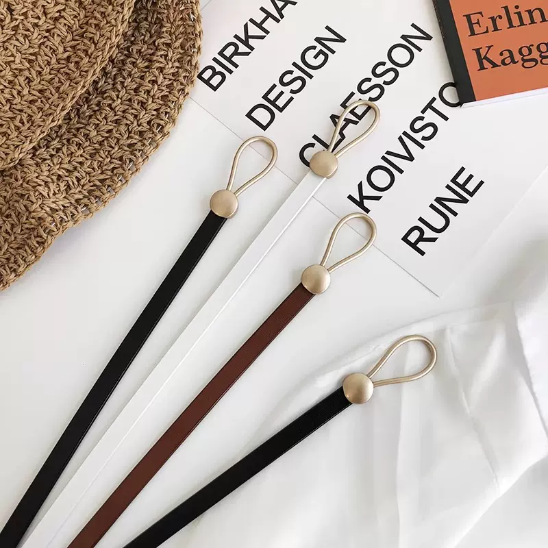 西装细腰带女士简约百搭打结装饰皮带时尚黑色配连衣裙子毛衣腰链