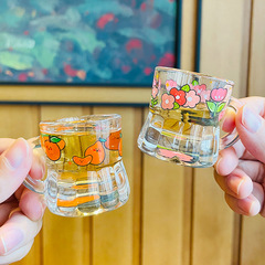 白杯家庭用ガラスカップセットファッション若者洋杯トランペット一口杯焼酎小杯