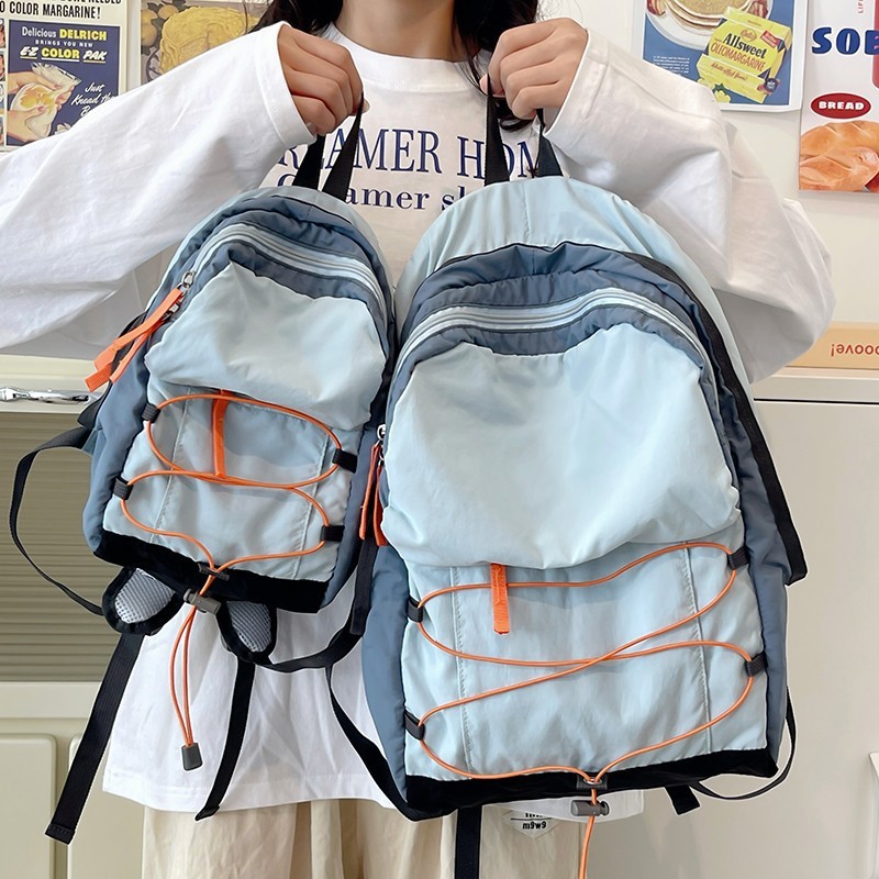 户外撞色双肩包潮轻便旅行包登山高颜值初高中学生小背包外贸批发|undefined
