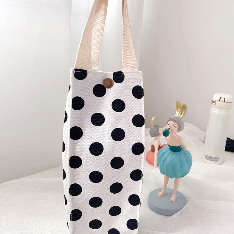 Simple dot lienzo termo cubierta de la taza cubierta protectora universal hervidor de agua bolso de leche taza de té bolsa portátil