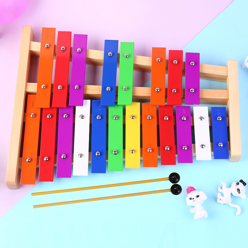 25-tono instrumento de percusión para niños piano de aluminio entrenamiento sensorial nuevo material didáctico de música piano de percusión al por mayor