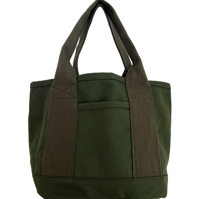 Bufan Liangpin/Cubo de estilo japonés bolsa de lona portátil tamaño pequeño artístico bolsa de almuerzo de pequeña capacidad bolsa de almuerzo ins