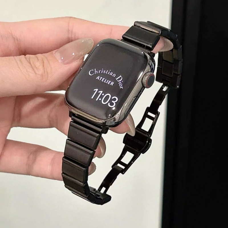 Подходит для Apple iWatchS10 Ultra, с одной кромкой S11, стальное металлообразное бабочка пряжка, браслет часов 9se