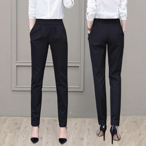New 2025 Spring and Summer Harlon Pants for Women - Loose Plus Size Korean Style Versatile 9/7-Inch Casual Western Pants