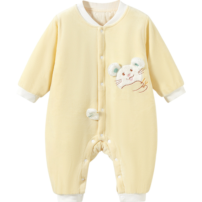 Mono de bebé Otoño e Invierno para hombres y mujeres recién nacidos cálido engrosado Delgado acolchado mameluco traje de luna llena ropa de bebé ropa de invierno
