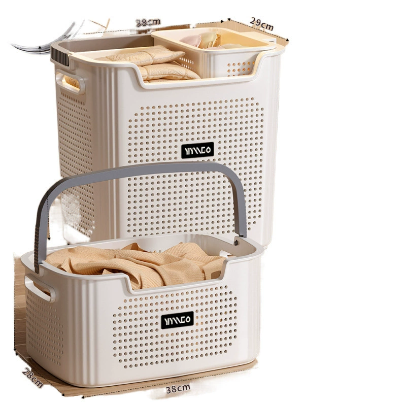 Laundry basket, foldable storage basket for bath