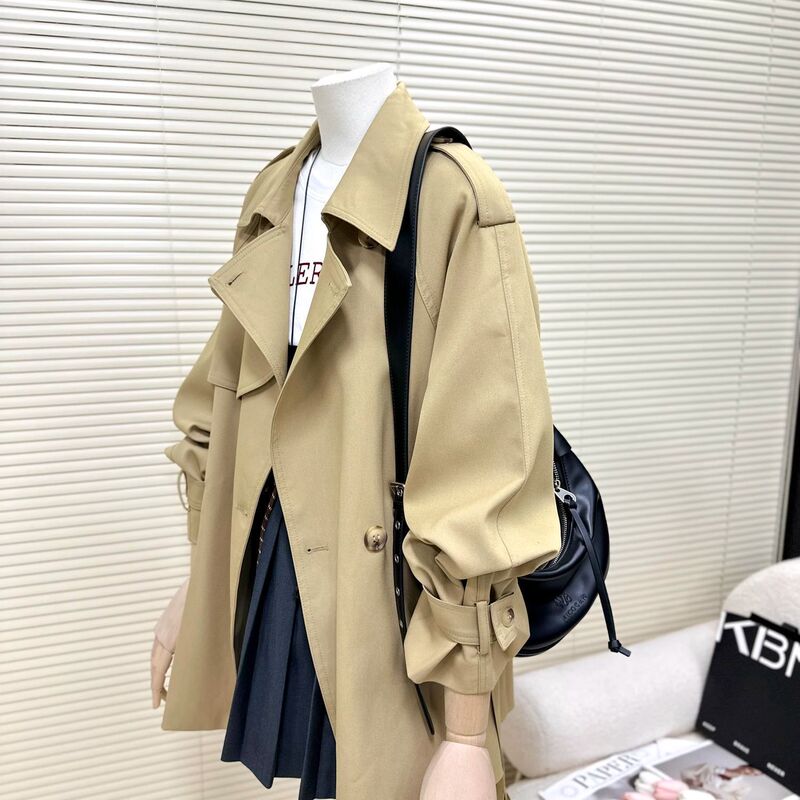 小个子卡其色风衣外套女2025年春秋新款设计感超好看宽松休闲上衣|undefined