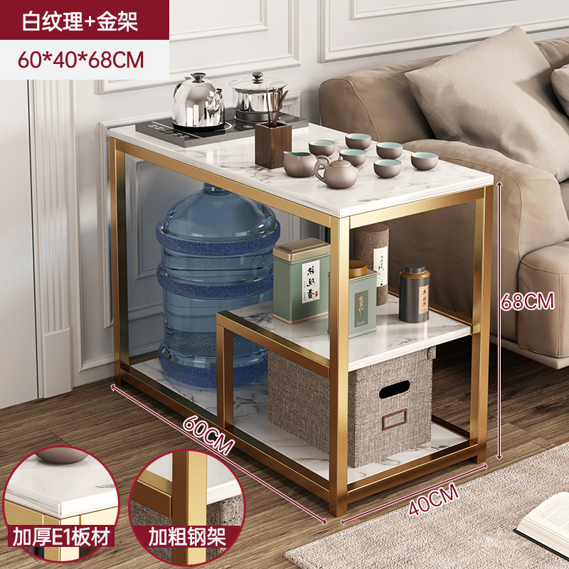 Sofá lado armario lateral pequeño tablero de té móvil sala de estar almacenar mesa pequeña simple estante de cabecera de cama armario de té