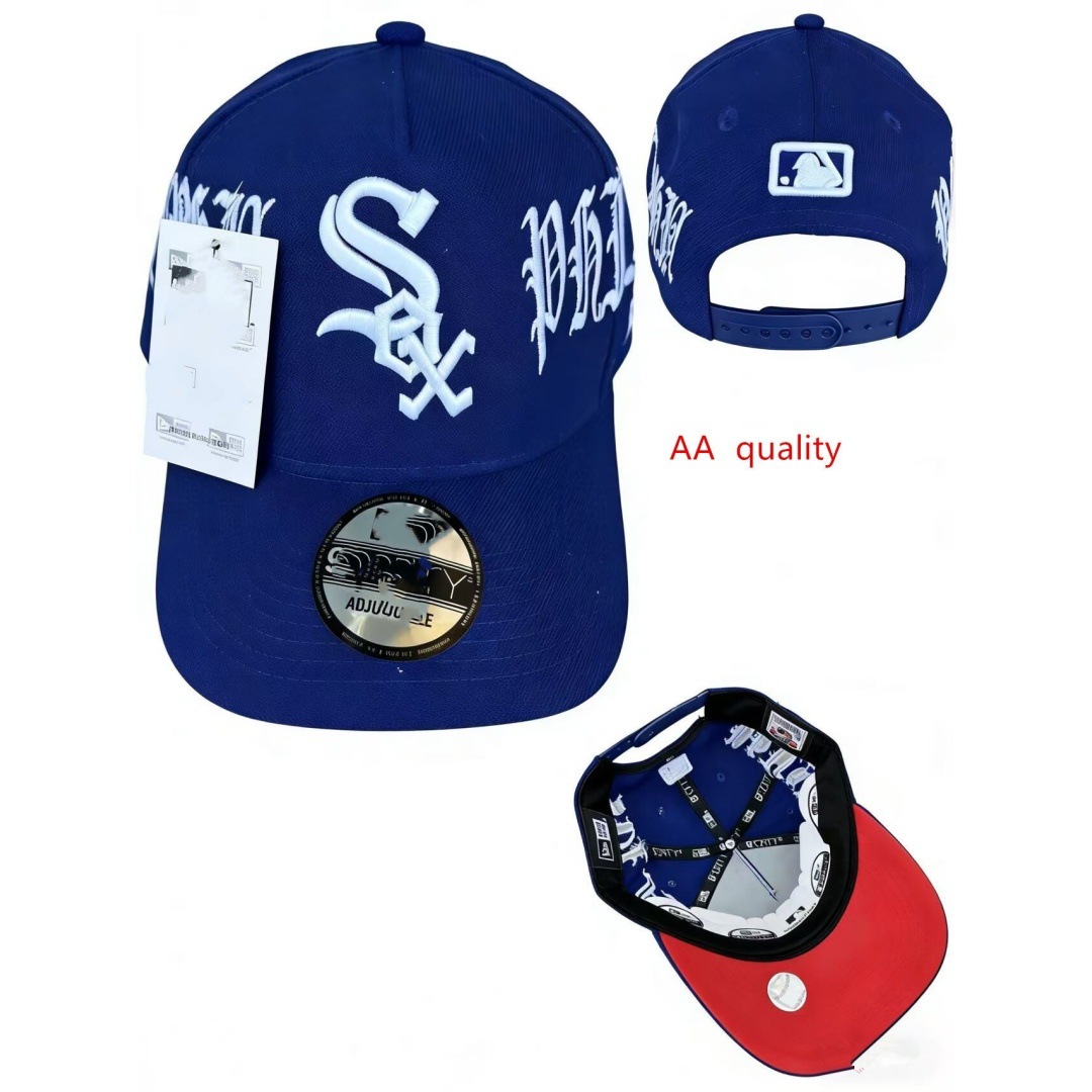 Comercio exterior transfronterizo al por mayor 2026 AA gorra de boca de pato bordado tridimensional ajustable gorra de hip-hop Yankees Dodgers