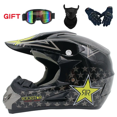 gloves, Motosiklet kaskı (dəbilqə) - bright-black-five-pointed-star-goggles-mask-black-gloves-s