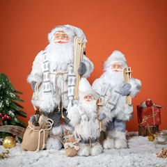 新特安 北欧風 白いサンタクロースの置物 スケートボード クリスマス人形 ギフト Amazon越境販売 漫画