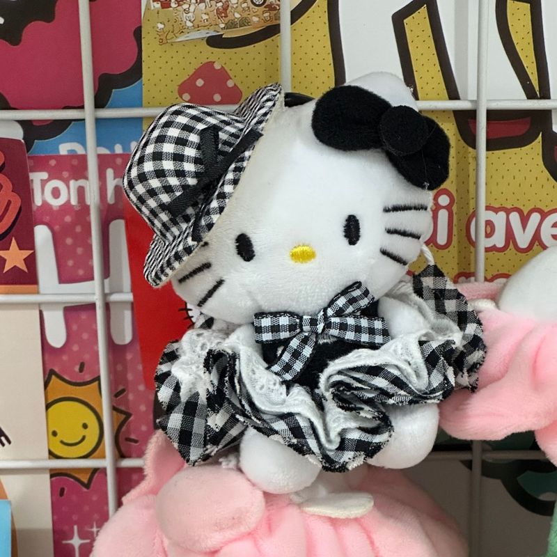粉墨kitty小香风裙摆玩偶背包挂件ins风高级感精致挂饰爱心扣钥匙|undefined