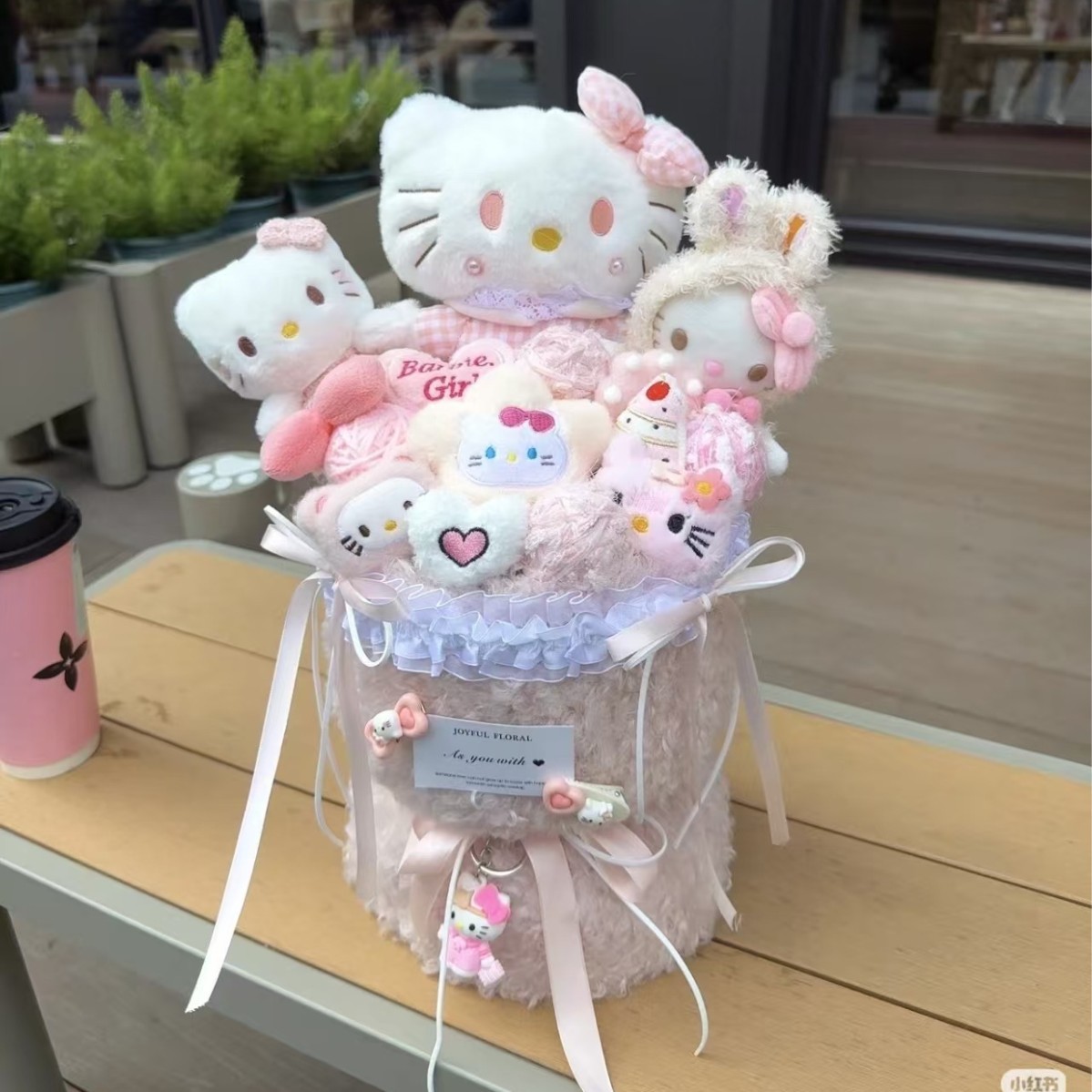 Mantequilla de Navidad Día de San Valentín Teddy Bear Buquet para novia muñeca de peluche dibujos animados creativos regalo de cumpleaños