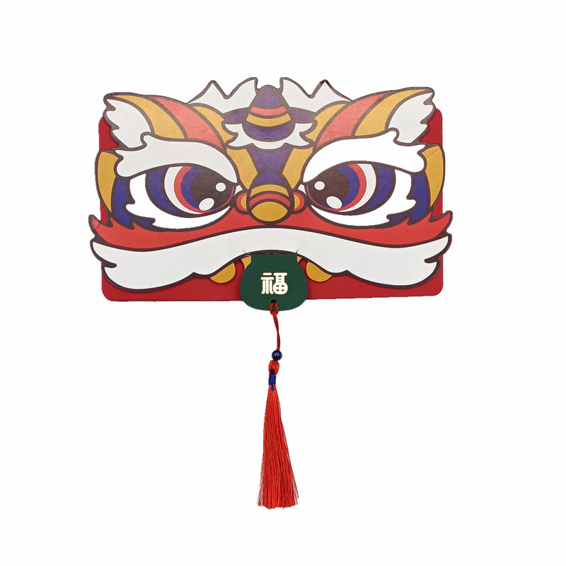 2022 Tigre Nuevo Festival de Primavera León rojo envolvente plegable regalo envolvente personalizado creativo Año Nuevo dinero suerte extra grande bolsa sobre rojo