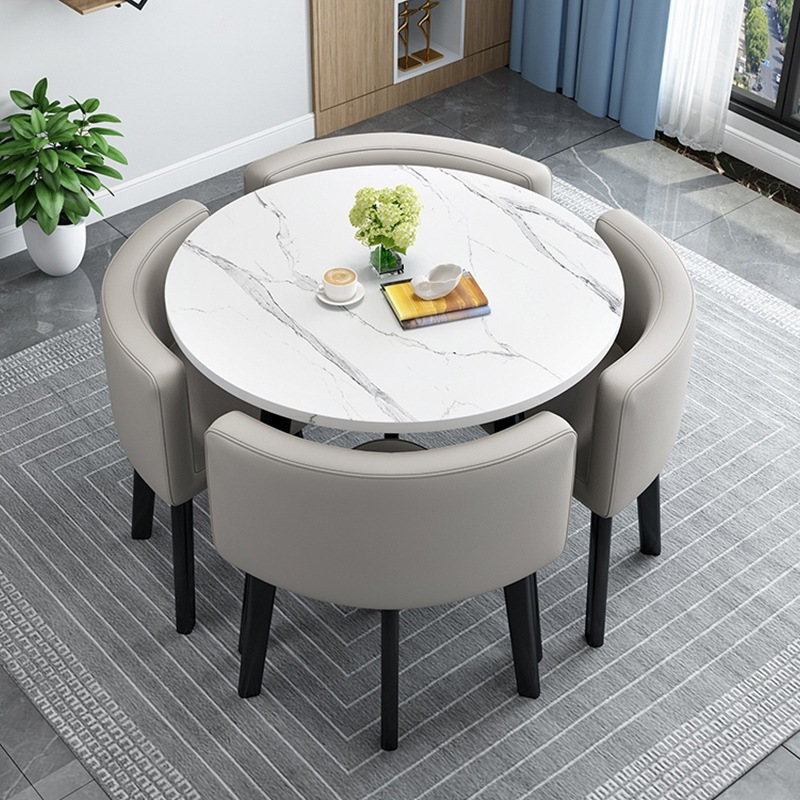 Simple Modern Reception and Negotiation Small Round Table, Front Desk Meeting Table and Chair Set, Office Rest Area Table and Chairs Simple Modern Reception and Negotiation Small Round Table, Front Desk Meeting Table and Chair Set, Office Rest Area Table and Chairs