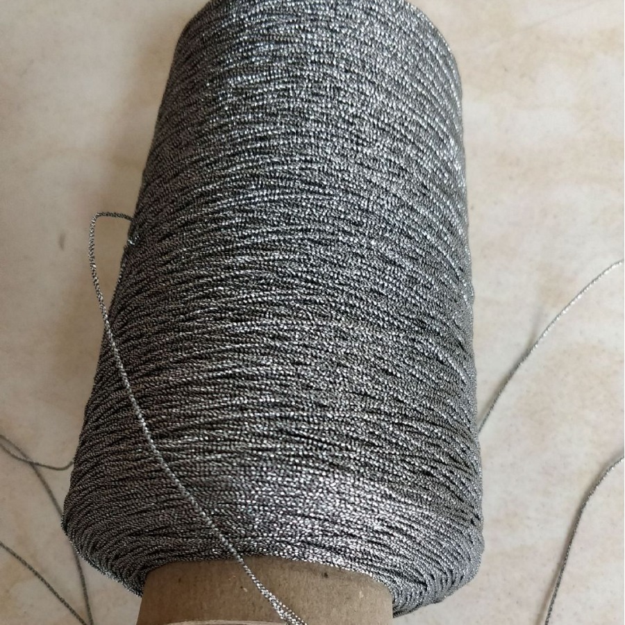 2股3股金丝银丝捻150D白色长丝，红膜纸裁剪细亮丝双股捻棉线