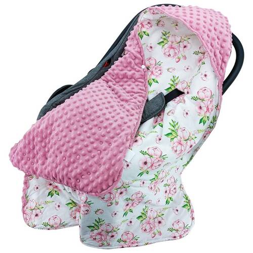 Infant Blanket with Cap Thickened Newborn Baby Blanket Multi-functional Baby Carrier Double-sided Bean Baby Swaddle 
