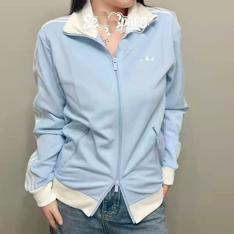Three-leaf embroidered casual cardigan sweatshirt, trendy unisex couple's outfit, three stripes, spring/autumn sports jacket, loose fit