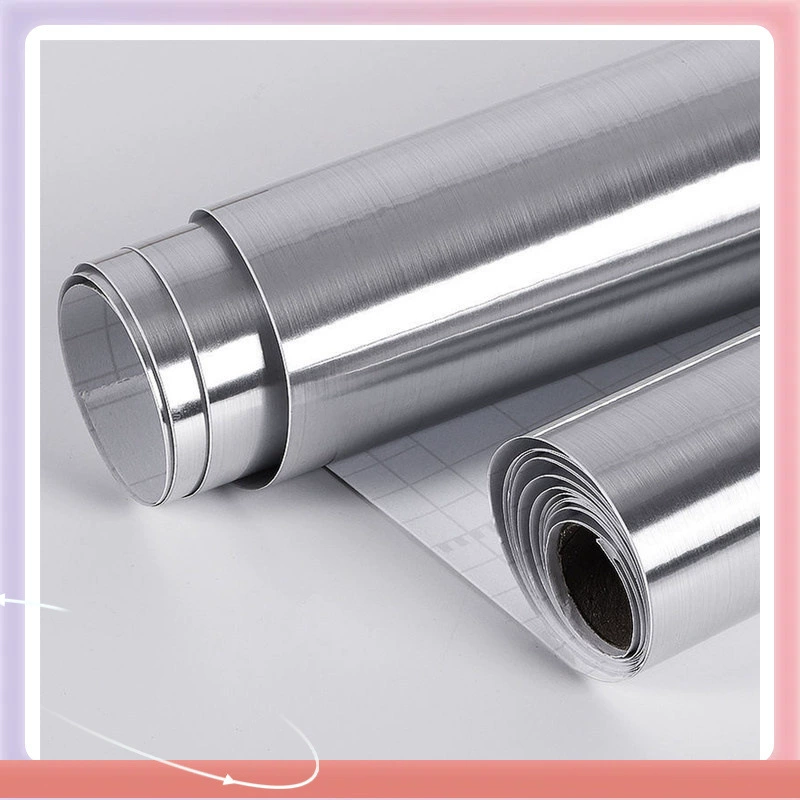 ➺ Наклейка из нержавеющей стали, утолщенная матовая металлическая водонепроницаемая самоклеящаяся пленка, дверь лифта, кухонная столешница, шкаф, откидная дверь