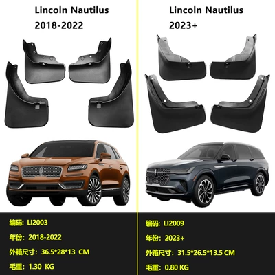 Models of Lincoln Nautilus: Mudguard