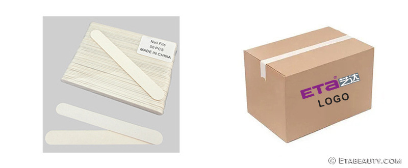 美甲专用木片锉白色美甲抛光条打磨条修甲搓条工厂定制
