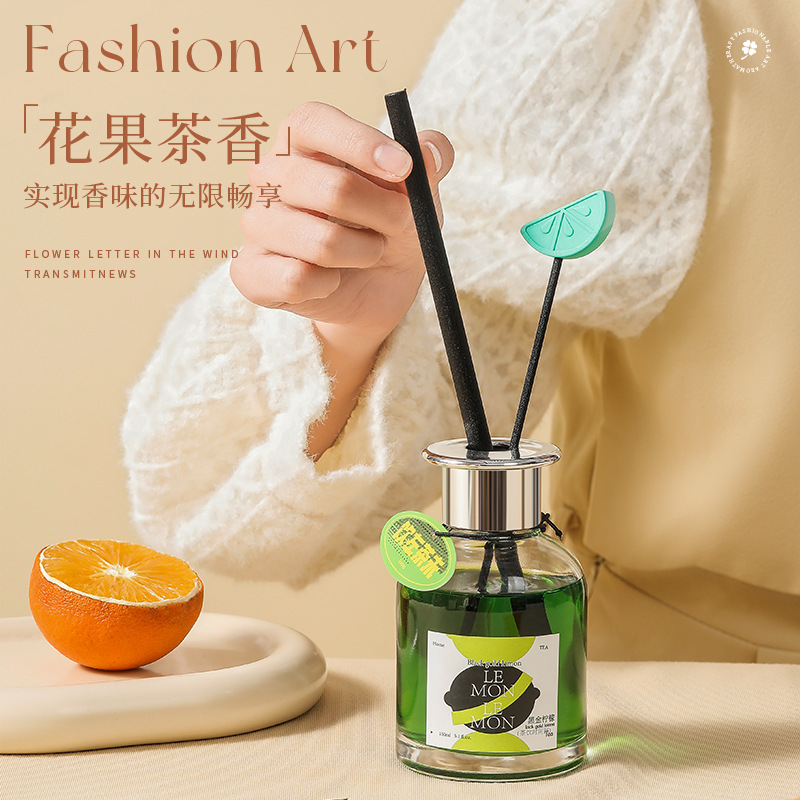 Nuevo tipo de bebida de té molido fragancia creativa fragancia de fruta doméstica dormitorio fragancia duradera fragancia sin fuego fragancia al por mayor