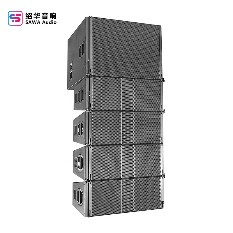 Doble altavoz de matriz lineal de 12 pulgadas gran rendimiento de escenario al aire libre Barra de audio profesional equipo de sistema de audio de alta potencia