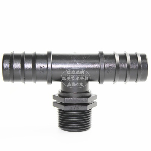Conector T para Tubo PE de 25 PE 6 Dientes Exteriores en Polipropileno de Fácil Conexión para Riego
