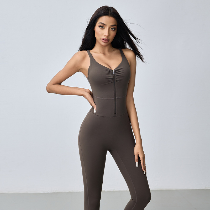 Nude Sensation Breathable One-piece Outdoor Sports Fitness Top for Women High Elastic Tight Shaping Yoga Top Autumn LTY3508