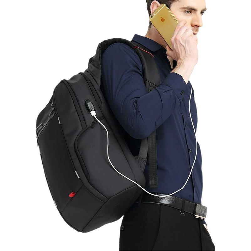 金聖斯 シンプルトラベル 高品質USB クロスボーダー 学生用スクールバッグ ノートパソコン対応 ポリエステル製 リュックサック メンズバックパック