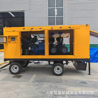 定制大流量移动泵车无堵塞高吸程中开双吸泵车拖车式可移动泵车