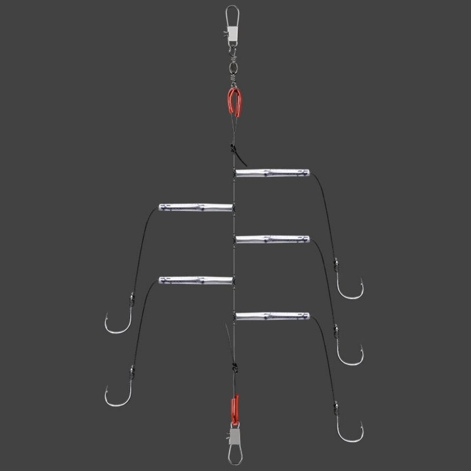 5套串鈎防纏繞伊勢尼大力馬魚鈎海竿拋竿套裝釣魚爆炸鈎海釣釣組