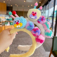 かわいいツイストスティックリトルモンスターヘッドバンド女性のぬいぐるみ洗顔面白い滑り止め毛皮のヘッドバンドヘアアクセサリー秋と冬の新しいスタイル