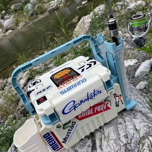 New Self-Locking Lure Fishing Box, Multi-Functional Fish Box, Bait Storage Box, Fishing Box, Large Capacity, Thickened for Sea Fishing, Can Be Used as a Seat