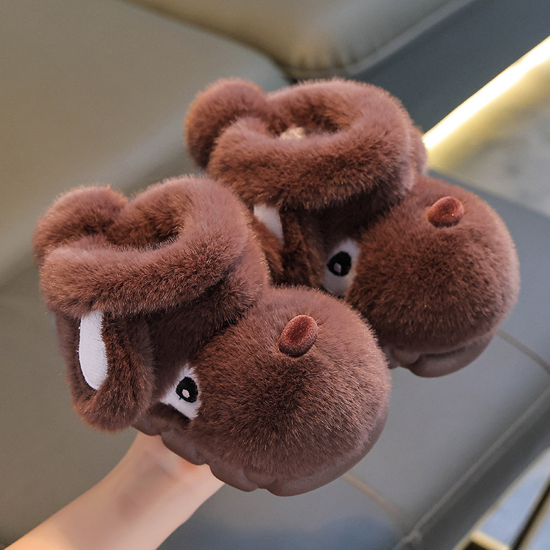 Paquete de invierno para niños zapatos de talón de algodón 2025 nuevos zapatillas de algodón de lana caliente y antideslizante para padres y niños