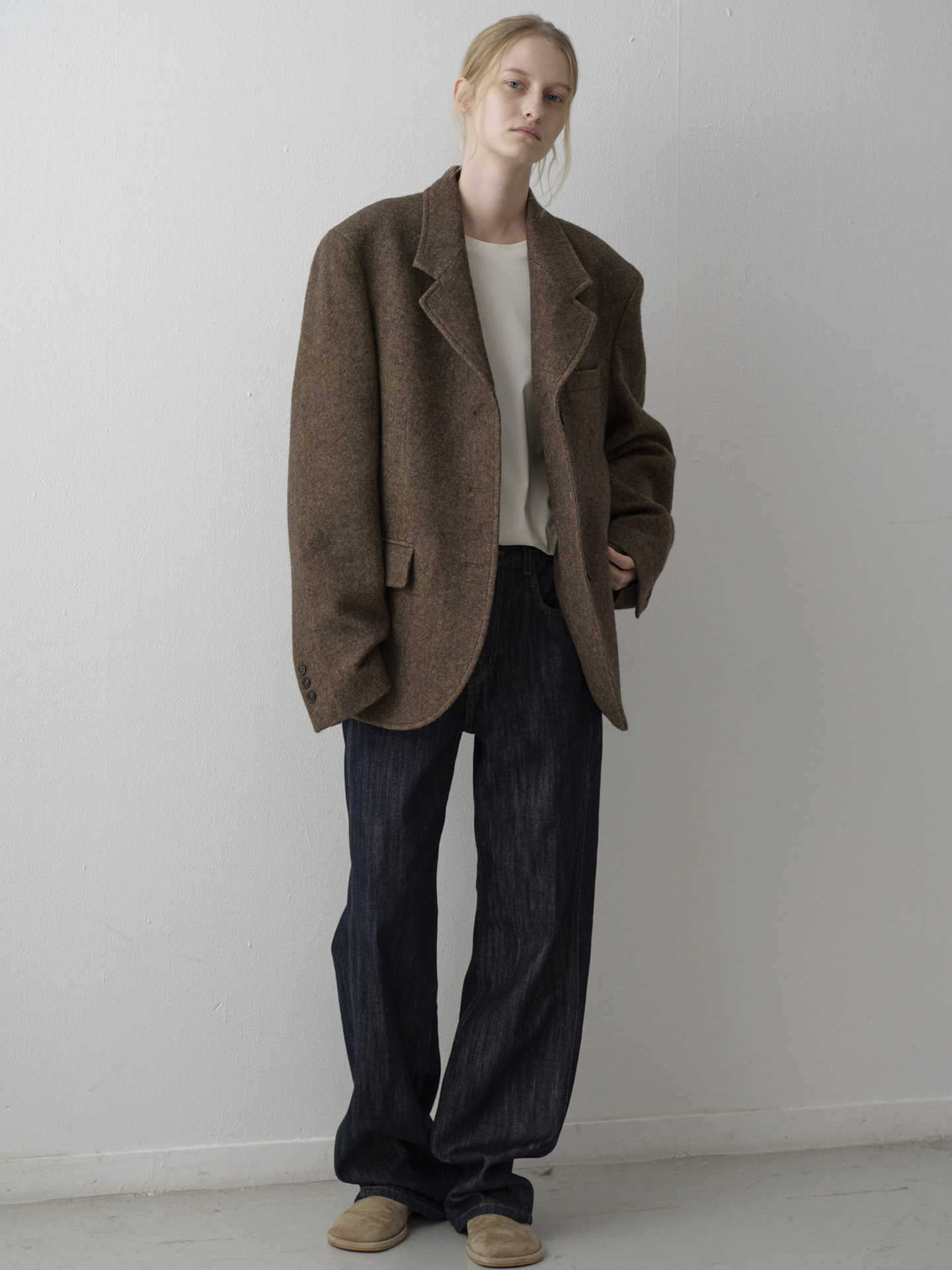 In Stock FAC*DE PATTE*N Woolen For Women Autumn Winter New Simple Elegant Commuter Blazer_ecoleips.com