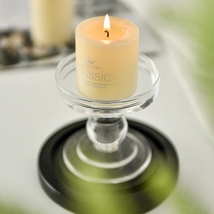 Directo de fábrica de estilo europeo candelabro de cristal vela cena occidental comida decoración creativa candelabro vela hogar