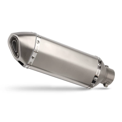 Universal Exhaust Pipe Tail Section Motorcycle exhaust pipe - 370-slant-tip-hex-key-all-titanium-finish