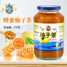 科轮牌蜂蜜柚子茶1kg 韩国进口瓶装冲饮水果茶饮料果酱果汁泡水喝