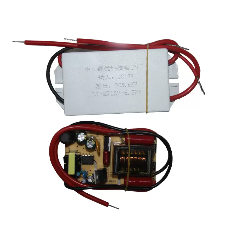 厂家直销12V高频杀虫灯高压包DC12V220V电子电源直流点火器