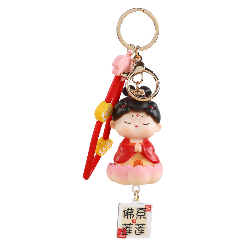 抖音热卖唐仕女钥匙扣挂件国潮古风吊饰书包背包挂件创意礼品批发|undefined