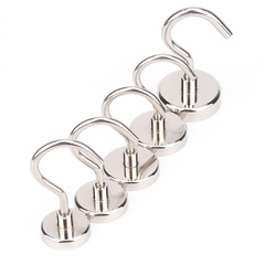 Neodymium Iron Boron Strong Magnetic Wide-Open Hook Household Kitchen Iron Cabinet Larger and Longer Magnetic Hook Invisible Permanent Magnetic Hook