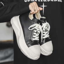 跨境外贸2025新款厚底增高男鞋帆布鞋休闲潮流板鞋男一件代发L-3